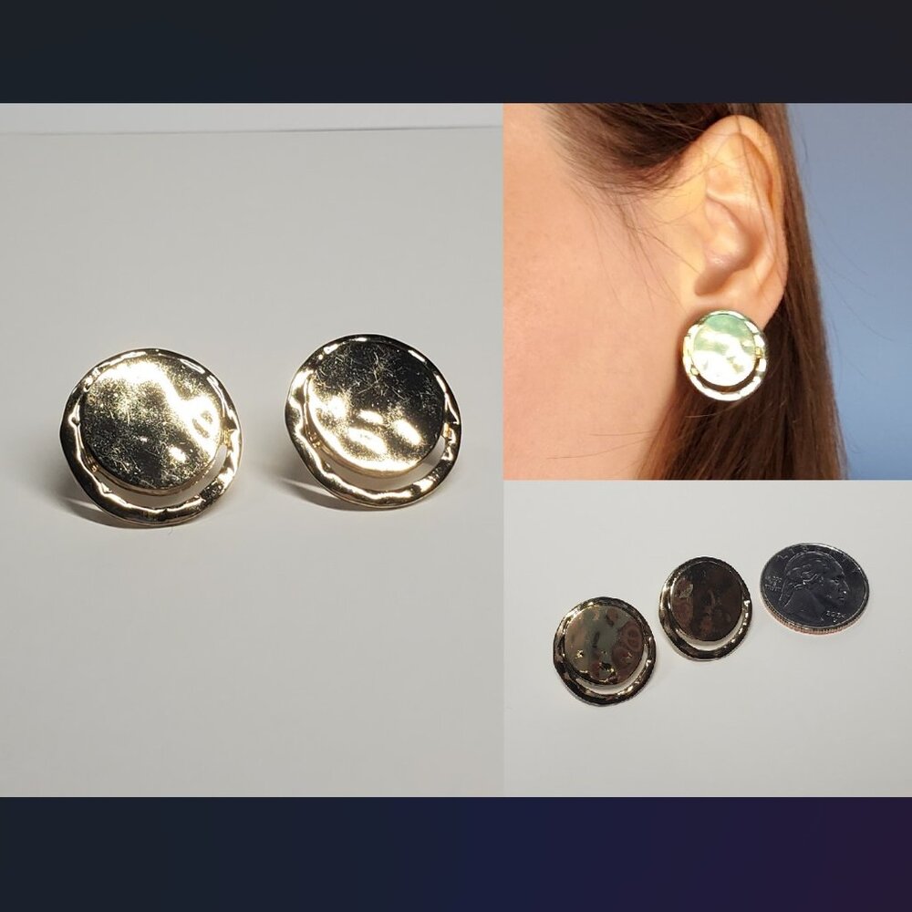 Kenneth Cole Gold Disc Earrings